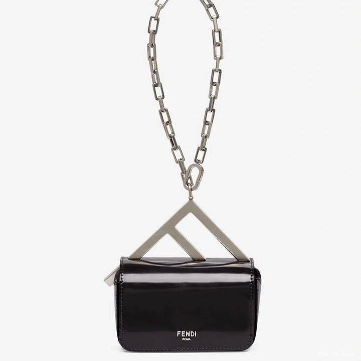 HOT Bag Fendi Black F Calf Leather Nano In 0731